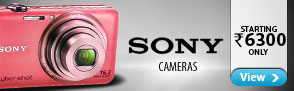 Sony Cameras starting at Rs.6300 only