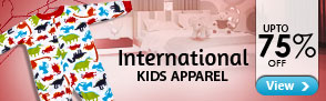 Upto 75% off International Apparels for Kids