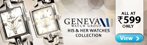 Geneva his and her watches collection starting at Rs.599 only