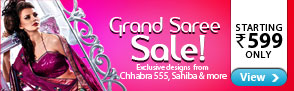 Grand Saree Sale from Chhabra 555, Sahiba & more - Starting Rs.599