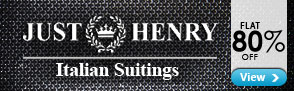 Flat 80% off on Just Henry Italian suitings
