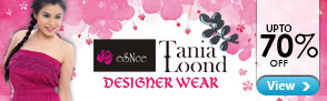Upto 70% off on Designer wear for women from Essence and Tania Loond