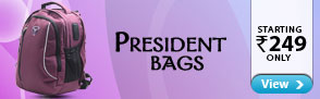 President luggage bags starting at Rs.249 only