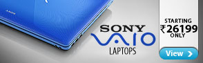 Sony Vaio Laptops Starting Rs.26199