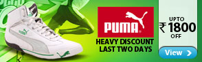 Upto Rs.1800 off on Puma Footwear for men