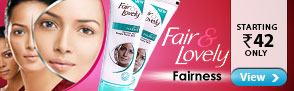 Fair & Lovely products starting at Rs.42 only
