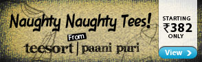 Naughty T-shirts from Teesort & Paani Puri starting Rs.382 only