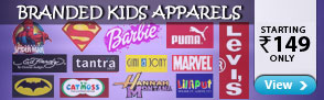 Branded kids apparel starting at Rs.149 only