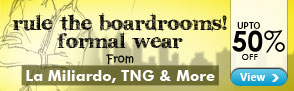 Upto 50% off on formal wear for Men from La Miliardo, TNG and more