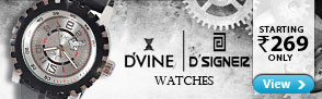 Watches from D'signer and D'vine starting at Rs.269 only