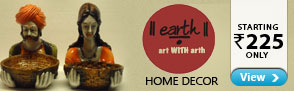 Home Decor products from Earth starting at Rs.225 only