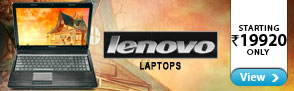 Lenovo Laptops starting at Rs.19920 only