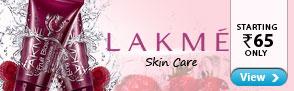 Skin care from Lakme starting Rs.65 Only