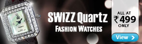 Fashion watches from Swizz Quartz all at Rs.499