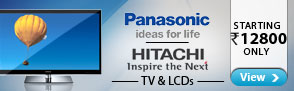 TVs & LCDs From Hitachi & Panasonic - Starting at Rs.12,800