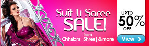 Upto 50% Suit & Saree Sale from Chhabra, Shree & more