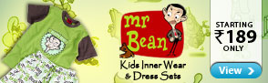 Mr. Bean - Kids innerwear & Dress sets starting Rs.189 only