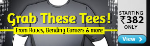 T-shirts from Raves, Bending Corners & more starting Rs.382 only