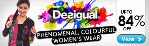 Desigual Womens Wear Upto 84% Off