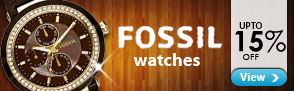 Upto 15% off Fossil Watches