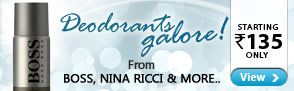 Deodorants from Boss, Nina Ricci & more, Starting at Rs.135