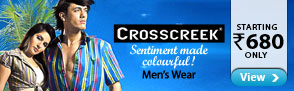 Crosscreek casual wear for men starting at Rs.680 only