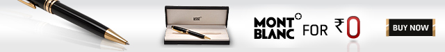 Pay Rs. 0 and get a chance to win a Mont Blanc Black Twist Roller Pen