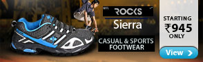 Casual and Sports footwear by Rocks and Sierra starting Rs.945 Only