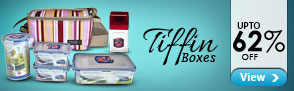 Tiffin boxes upto 62% off