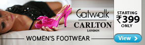 Carlton London & Catwalk - Women's Footwear starting Rs.399 only
