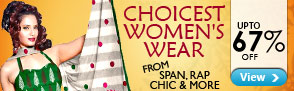 Upto 67% off Women Wear from Rap Chic, Span and more