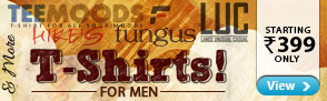 Men's T-shirt from Fungus,Desi Junction & more starting Rs.399