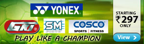 Sports Equipment - Cosco, Yonex & more starting Rs.297 only