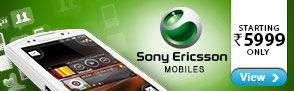 Sony ericsson mobiles starting Rs.5999