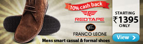 10% Cash Back on Red Tape & Franco Leone Men's Shoes - Starting 