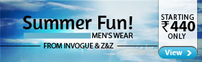 Men's Summer Wear @ Rs.440 From Invogue & Z&Z