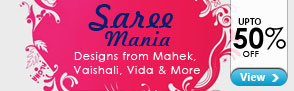 Upto 50% off Saree Mania - Designs from Mahek, Vaishali & more