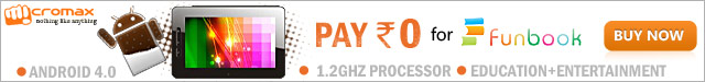 Pay Rs 0 For Micromax Funbook
