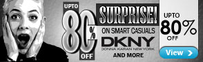 Upto 80% Off on Smart casuals by DKNY and more