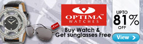 Upto 81% off Optima Watches + Free Sunglasses*