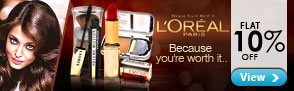 Flat 10% off on Loreal products