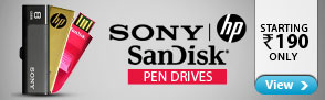 Sony, HP Pendrives from Rs.190