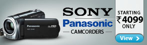 Camcorders by Sony, Panasonic and more Starting at Rs.4099 Only