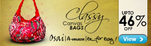 Upto 46% off Canvas Bags