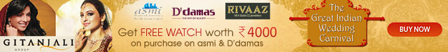 Watch worth Rs 4000 Free with Asmi and  D'damas