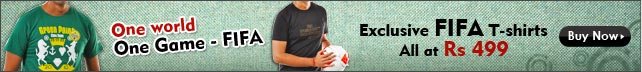 Exclusive FIFA t-shirts at Rs 499