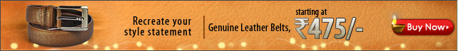 Genuine Leather Belts starting Rs 475 Only
