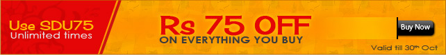 Rs.75 Off Everything You Buy!