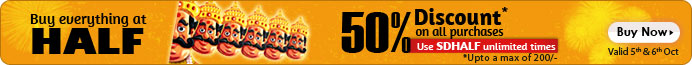 Happy Dussehra - 50% off on every purchase