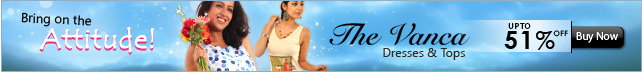 Upto 51% off Vanca Dresses and Tops 